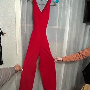 Red jumpsuit